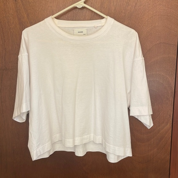 Joah Brown Tops - Joah Brown Boxy Crew Cotton Tee. Off white. OS. Excellent condition
